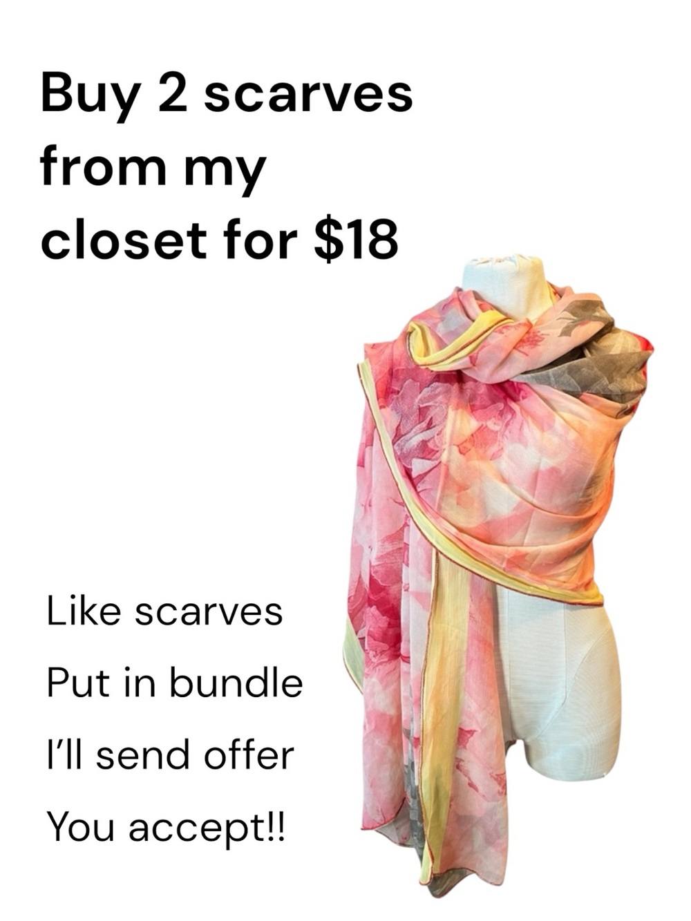 Lightweight Pink Floral Scarf Wrap - Versatile Women's Accessory
